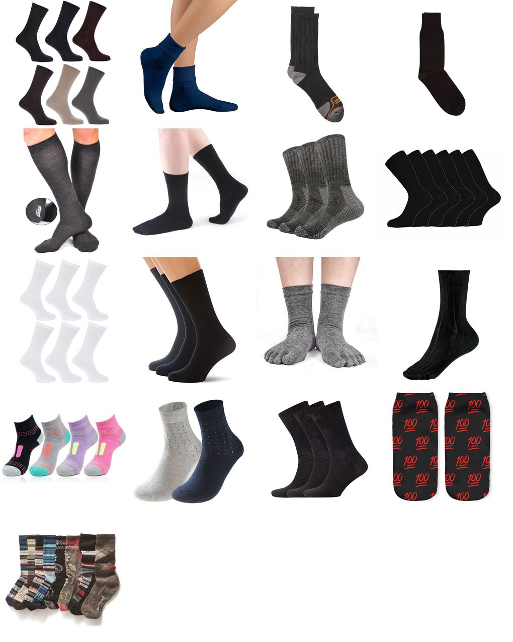100 percent cotton socks for men